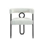Modern Chenille Fabric Upholstered Acccent Dining Chairs for Living Room (set of 2)