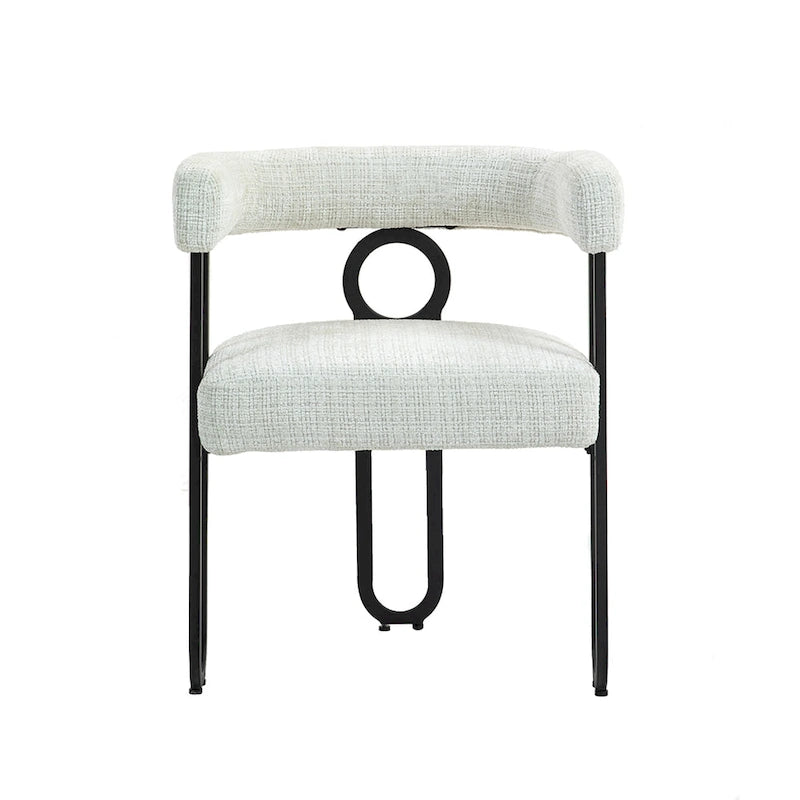 Modern Chenille Fabric Upholstered Acccent Dining Chairs for Living Room (set of 2)