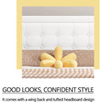alazyhome Upholstered Platform Bed Frame with Button Tufting Headboard