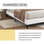 alazyhome Upholstered Platform Bed Frame with Button Tufting Headboard