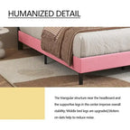 alazyhome Upholstered Platform Bed Frame with Button Tufting Headboard