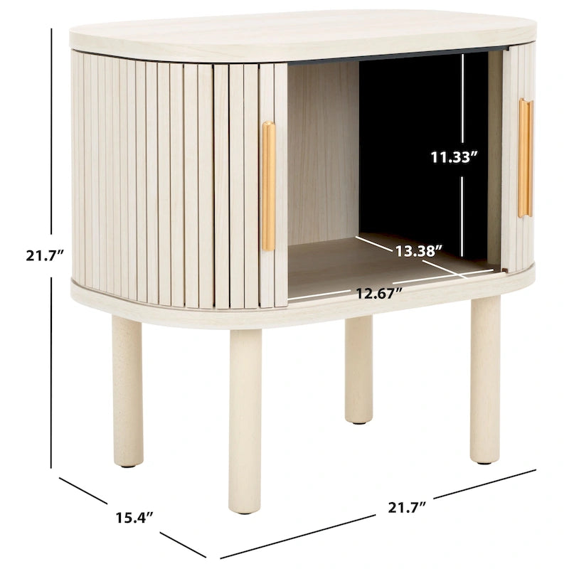 SAFAVIEH Home Tealla 2 Tambour Door Nightstand