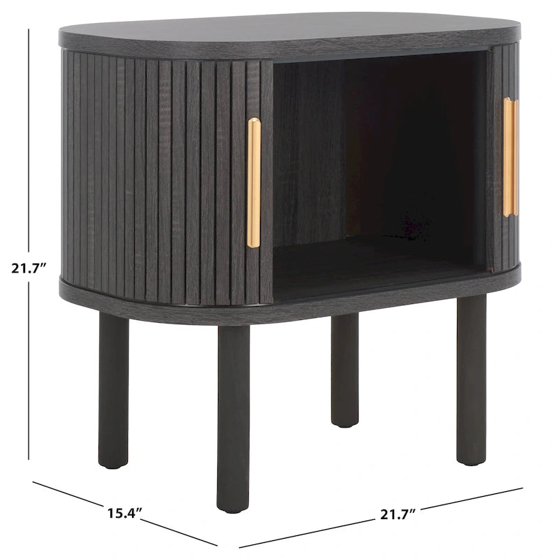 SAFAVIEH Home Tealla 2 Tambour Door Nightstand